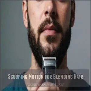 Scooping Motion for Blending Hair