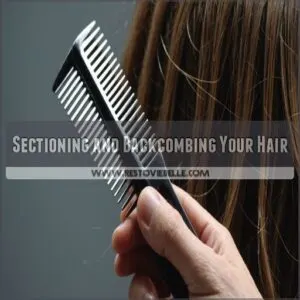 Sectioning and Backcombing Your Hair