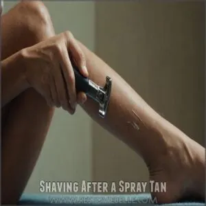 Shaving After a Spray Tan