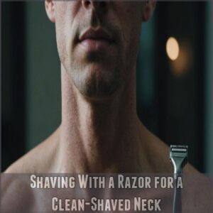 Shaving With a Razor for a Clean-Shaved Neck