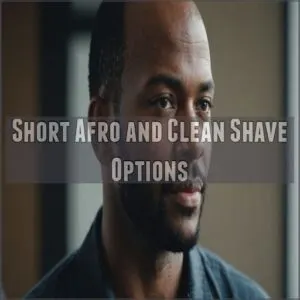 Short Afro and Clean Shave Options