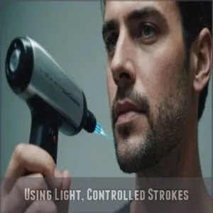 Using Light, Controlled Strokes