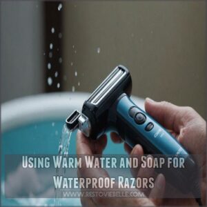 Using Warm Water and Soap for Waterproof Razors