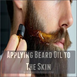 Applying Beard Oil to The Skin