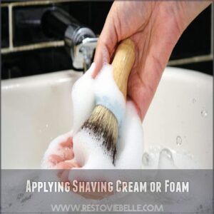 Applying Shaving Cream or Foam