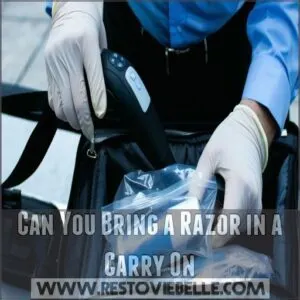 can you bring a razor in a carry on