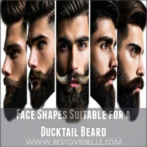 Face Shapes Suitable for a Ducktail Beard