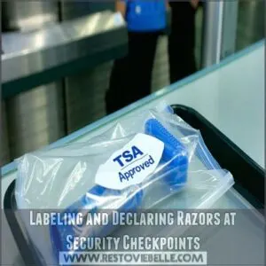 Labeling and Declaring Razors at Security Checkpoints