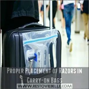 Proper Placement of Razors in Carry-on Bags