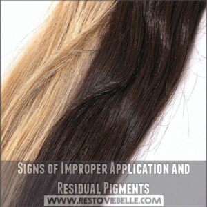 Signs of Improper Application and Residual Pigments