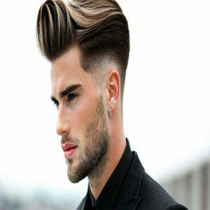 Tapered Cut With Pompadour for Fine Hair