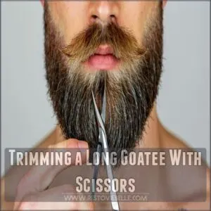 Trimming a Long Goatee With Scissors