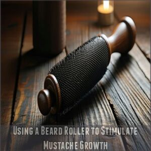 Using a Beard Roller to Stimulate Mustache Growth