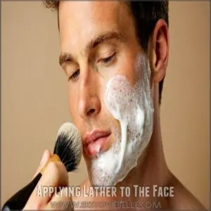 Applying Lather to The Face