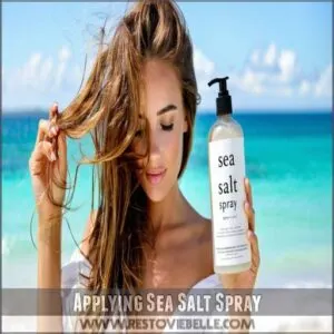 Applying Sea Salt Spray