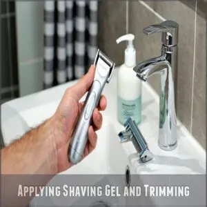 Applying Shaving Gel and Trimming