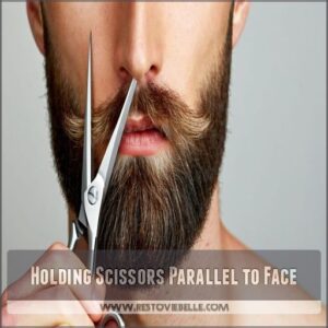 Holding Scissors Parallel to Face