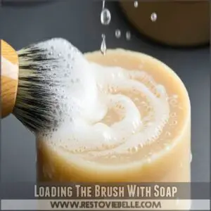 Loading The Brush With Soap