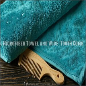 Microfiber Towel and Wide-Tooth Comb