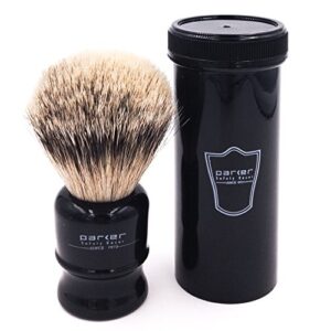 Parker,100% Silvertip Travel Shave Brush