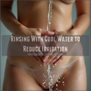 Rinsing With Cool Water to Reduce Irritation