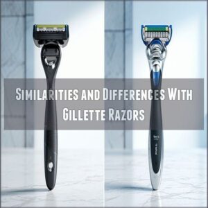 Similarities and Differences With Gillette Razors