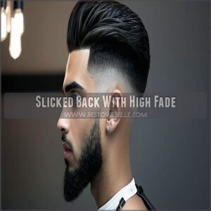 Slicked Back With High Fade