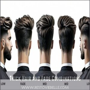 Thick Hair and Fade Combinations