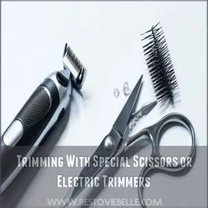 Trimming With Special Scissors or Electric Trimmers