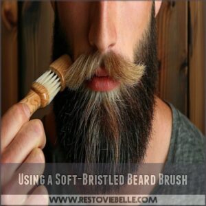 Using a Soft-Bristled Beard Brush